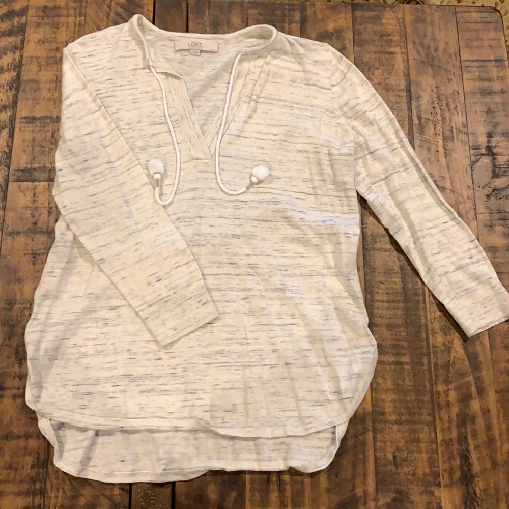 Tassel detail 3/4 sleeve sweater